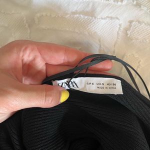 Zara Buckle Asymmetrical Knit Mini