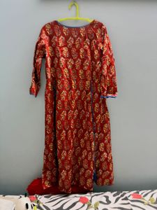 Girls Red Printed Kurti /Maternity wear