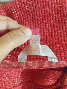 Red V-Neck Long Sleeve Top❤️