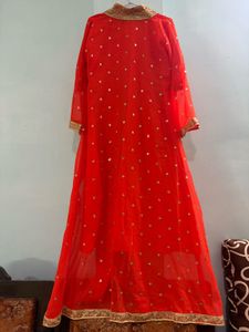 orange and golden Ethnic 4 piece set