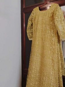 Royal Look Golden Colour Gown.