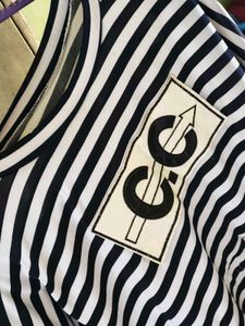 Striped Tee with Graphic Patch