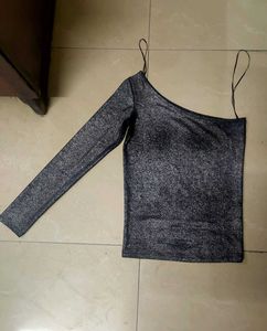 Silver Black 🖤 Top