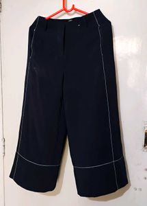 Navy Blue Culottes Pants 3 quater