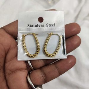 Stainless Steel Tarnish Hoops Earring