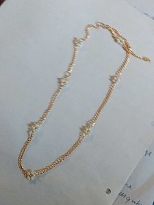 Gold &amp; Pearl Necklace