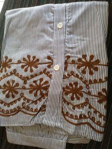 Embroidered Striped Shirt