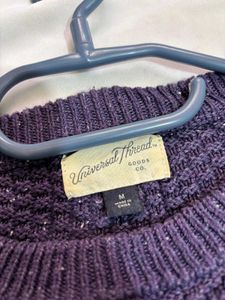 🎁Buy1 Get1 Free Purple Textured Knit Sweater A