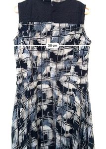 Abstract Print Sleeveless Dress