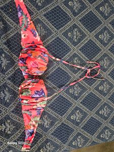 Floral Halter Bikini Top