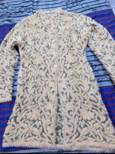 Elegant Long Furry Winter Cardigan