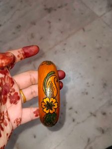 Carved Wooden Bangle Bracelet