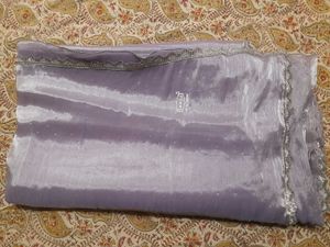 Elegant Lavender Shimmer Saree