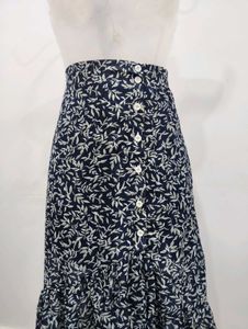 Floral Print Midi Skirt