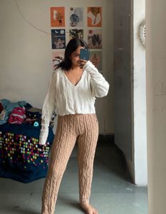 Comfy White V-Neck Top