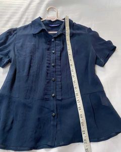 Keith Blue Blouse Bust 36