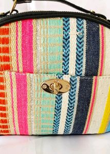 Beautiful Spacious Ikkat Box Sling Bag