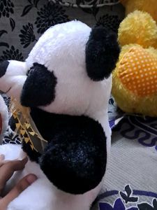 Large Panda Plushie with Ribbon