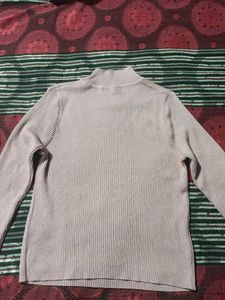 Ribbed Knit Mock Neck Sweater