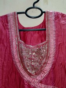 Pink Wedding Kurti Set