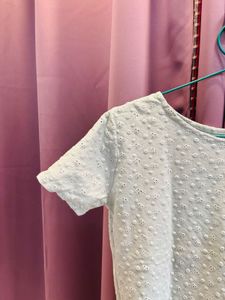 Aqua Patterned Top