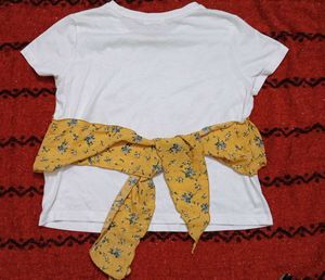 Floral Crop Top with Tee