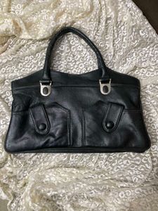 Y2k Leather Baguette Bag
