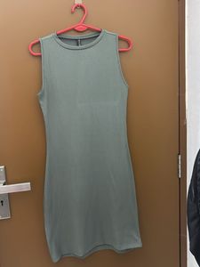 Solid Grey Knitted Dress