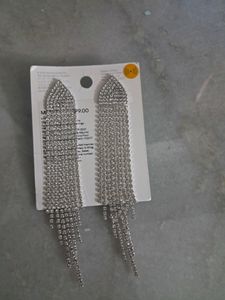 H&amp;M Rhinestone Crystal Tassel Earring