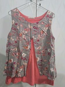 Floral Print Sleeveless Top