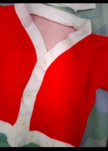 Beautiful Santa Dress With 2 Caps And Potli