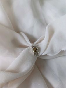 Pure Silver Citrine Ring
