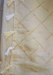 BUTTER YELLOW CLASSY SAREE + FREE EARINGS