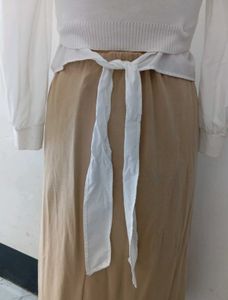 White Layered Look Long Sleeve Top