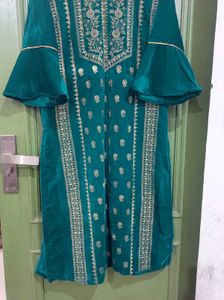 Elegant Green Velvet Kurta