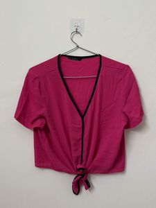 Rose Colour Tie Top