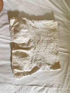 Womens Party White Crop Top