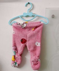 Cute Pink Printed Baby 3 peice set