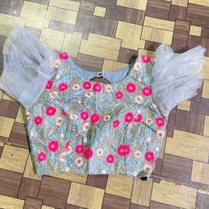Grey Frill Lehenga Choli
