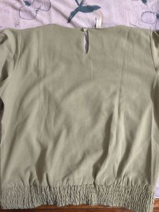Cute Bunny Applique Tie-Front Top