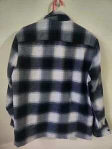 Blue And White Check Shirt/Jacket