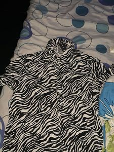 H&amp;M Zebra Print Shirt