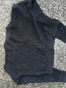 Gray Knit Cardigan