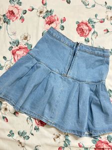 Blue Denim Mini Skirt