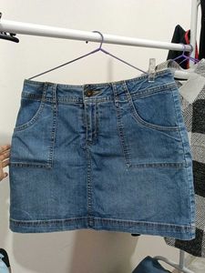 Denim Mini Skort
