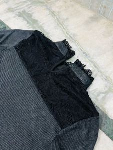 Y2k Black Knit Top