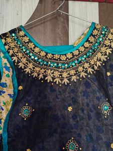 Frock With Heavy Nack Work