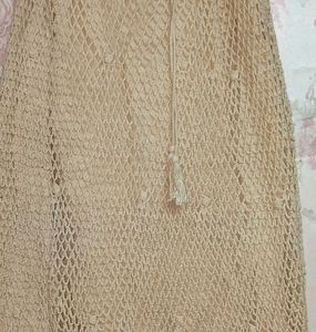Boho Crochet Beige Skirt – Lightweight &amp; Flowy