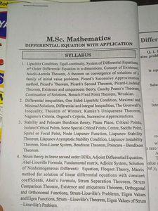 M.Sc. Mathematics Book - Rohilkhand University