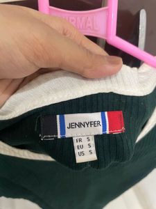 Dark Green Ribbed Mini Dress